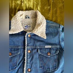 Vintage sherpa lined Wrangler denim jacket small